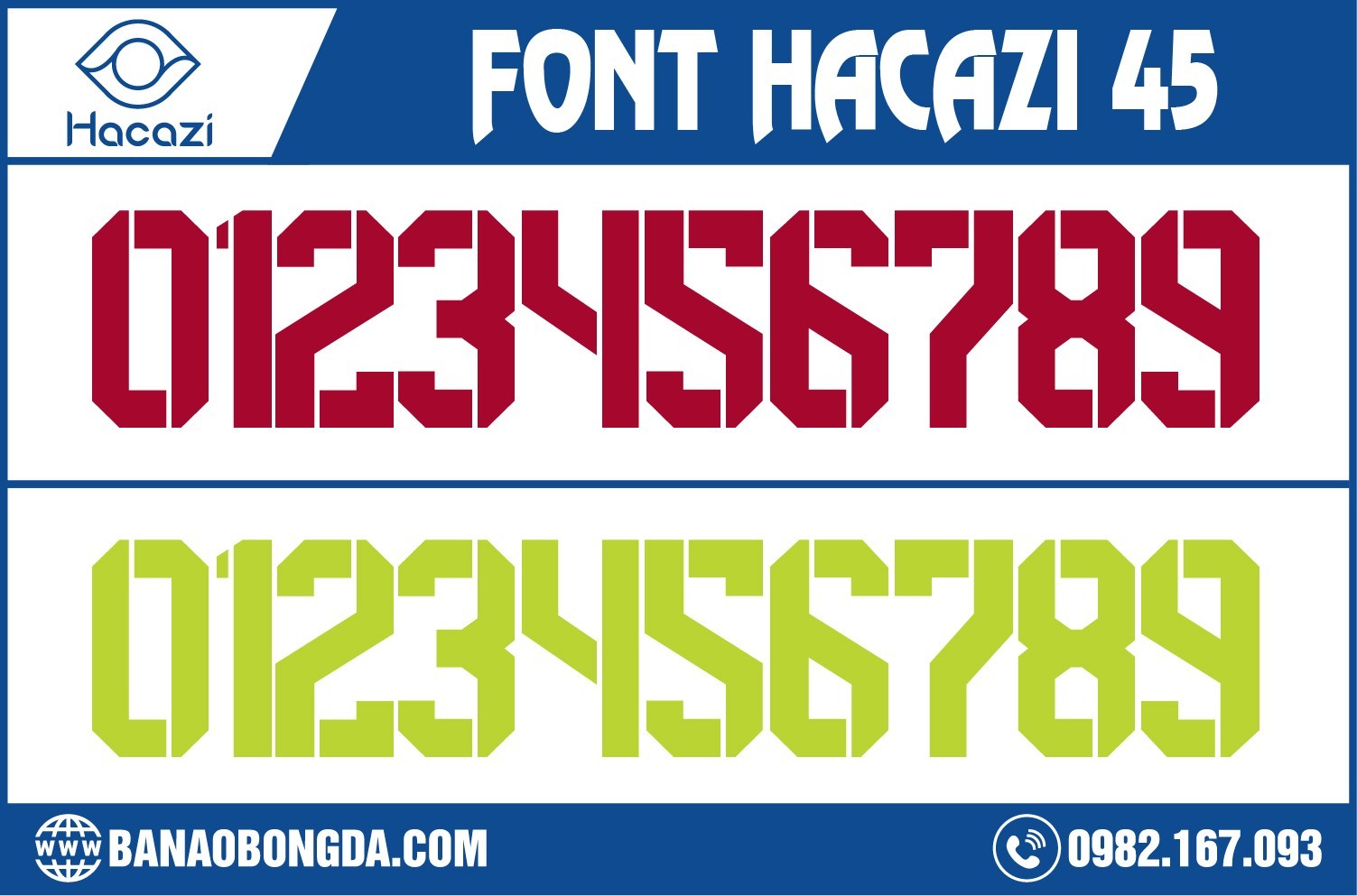 Phiên bản font số áo đấu đặc biệt tại Hacazi Sport