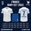 Hình ảnh mẫu áo đội tuyển Pháp sân khách World Cup 2022. vừa mới được tung ra thị trường. Những đã nhận được nhiều lời khen tích cực của các fan. Cùng với sự hoàn hảo này, tại sao bạn không nhanh tay liên hệ với Hacazi Sport chúng tôi để được tư vấn và đặt hàng nhỉ? 