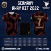 Hình ảnh Mẫu Áo Đội Tuyển Đức Sân Khách World Cup 2022 Đẹp. Đây là mẫu áo nằm trong bộ sưu tập mới nhất được ra mắt bởi shop Hacazi Sport. Áo đấu là sự kết hợp hài hòa giữa 2 gam màu đỏ đô và đen trong bản đồ họa tiết những vệt màu trừu tượng đan xen nhau trên toàn bộ bề mặt áo. Cùng với đó là những điểm nhấn của các chi tiết tinh tế đã ra một sản phẩm mang phong cách độc lạ. Mùa World Cup sắp tới sản phẩm này sẽ mang đến cho bạn những trải nghiệm vô cùng thú vị đó.