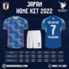 Mẫu Áo Đội Tuyển Nhật Bản Sân Nhà World Cup 2022 Đẹp