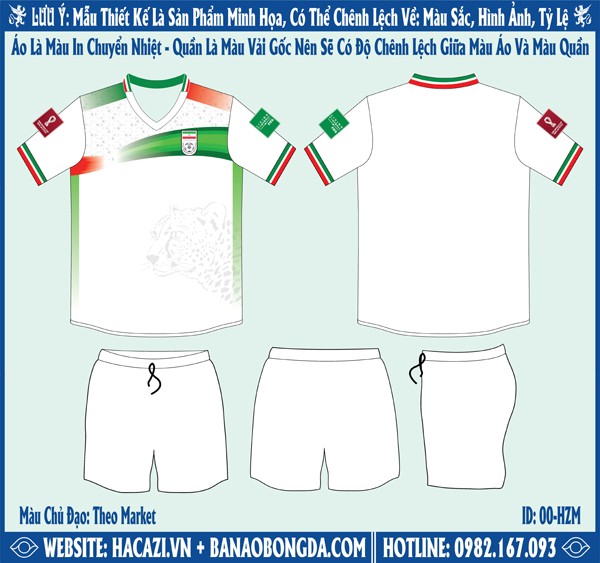 Mẫu market áo đội tuyển Iran sân nhà World Cup 2022 phiên bản giới hạn và độc lạ
