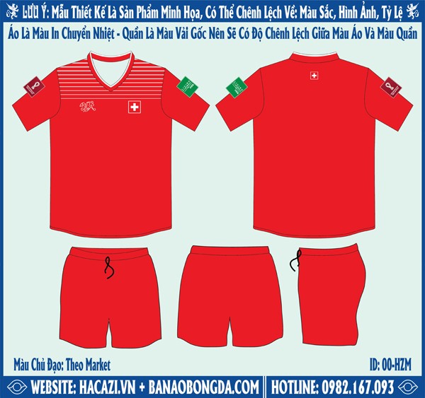 Mẫu market áo đội tuyển Thụy Sĩ Sân Nhà World Cup 2022 Mới Nhất Đến Từ Shop Hacazi Sport. Với sự kết hợp độc đáo giữa gam màu đen chủ đạo với các màu vàng - xanh bích nhạt - đỏ nhạt của bản họa tiết độc lạ những vệt màu chồng lên nhau mang đến một bức tranh màu sắc trừu tượng đầy ấn tượng. Cùng với một số chi tiết tinh tế khác trên áo đấu. Nếu yêu thích sản phẩm này hãy liên hệ ngay với shop Hacazi Sport để sở hữu nó và hòa mình vào giải World Cup 2022 sắp tới. 