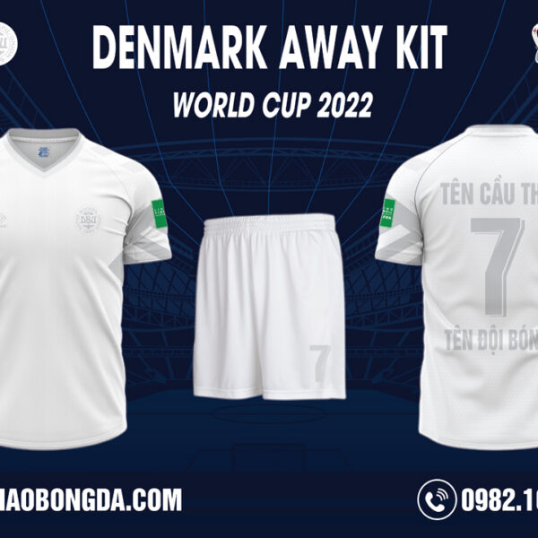 Hình ảnh Mẫu Áo Đội Tuyển Đan Mạch Sân Khách World Cup 2022 Đẹp. Đây là mẫu áo nằm trong bộ sưu tập mới nhất được ra mắt bởi shop Hacazi Sport. Thiết kế mang phong cách tối giản nhất nhưng vẫn tạo được sự ấn tượng cuốn hút người nhìn bằng màu sắc sang trọng trắng cùng điểm nhấn hình học trừu tượng trên ống tay áo. Toàn bộ thân áo không họa tiết, chiếc cổ áo chữ V hiện đại. Sản phảm này đặc biệt thích hợp với người yêu thích sự đơn giản. Nếu bạn yêu thích mẫu áo này thì nhanh chóng liên hệ với chúng để sở hữu ngay nhé! Mùa World Cup sắp tới sản phẩm này sẽ mang đến cho bạn những trải nghiệm vô cùng thú vị đó.