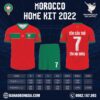 Mẫu Áo Đội Tuyển Morocco Sân Nhà World Cup 2022