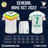 Hình ảnh Mẫu áo đội tuyển Senegal sân nhà World Cup 2022 mang màu trắng chủ đạo và sự đan xen của các tông màu vàng - đỏ - xanh của các chi tiết áo tạo sự thú vị và mới lạ. Sự đan xen của khối hình chữ V trên ngực áo tương đồng với chi tiết cổ áo chữ V và đường bo tay áo mang lại cho người mặc một cảm giác đa chiều, kích thích sự tò mò cũng như thích khám phá. Nếu yêu thích mẫu áo này thì còn chần chừ gì nữa mà không liên hệ ngay với shop Hacazi Sport để rinh ngay sản phẩm này về tủ đồ của bạn với nhiều ưu đãi hấp dẫn. 