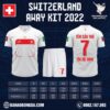 Mẫu áo đội tuyển thủy sĩ sân khách World Cup 2022 Màu Trắng Phối Màu Đỏ Cuốn Hút. Đây là thiết kế nằm trong bộ sưu tập mới nhất được ra mắt trước thềm giải World Cup bởi shop Hacazi Sport. Màu trắng được sử dụng làm màu chủ đạo cho tổng thể bộ trang phục thi đấu. Một bản họa tiết những đường kẻ ngang nhỏ có màu xám trắng trên phần ngực áo trên cả mặt trước và mặt sau áo. Điểm nhấn ấn tượng khác chính là họa tiết một hình chữ nhật trống được sáng tạo mới lạ. Nếu yêu thích mẫu áo này thì nhanh tay liên hệ với chúng tôi để sở hữu ngay thôi nào!