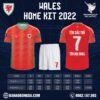 Áo đội tuyển Wales World Cup sân nhà 2022 Màu Đỏ Cuốn Hút. Với sự kết hợp của màu đỏ chủ đạo của áo đấu cùng với màu xanh két và trắng được sử dụng để tạo điểm nhấn. Nổi bật nhất trên áo đấu là các đường sọc dọc độc đáo được sáng tạo giống hình tia chợp với 2 sắc thái của màu đỏ đan xen nhau trên mặt trước và ống tay áo. Với cổ áo tròn đơn giản, form dáng áo chuẩn Châu Á, chất liệu vải may cao cấp mang đến sự thoải mái nhất cho người mặc. Shop Hacazi Sport đã tạo ra một sản phẩm thể thao bóng đá mới đầy ấn tượng dành cho mùa giải World Cup 2022 sắp tới.