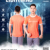 Mẫu áo thi đấu không logo màu cam