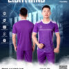 Mẫu áo đá banh không logo màu tím