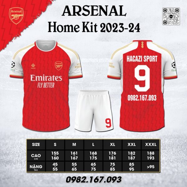 Áo clb Arsenal mới nhất