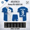Áo Clb Atletico Sân Khách 23-24 Màu Xanh Bích