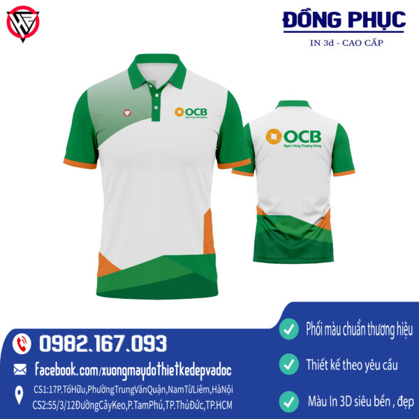 Áo đồng phục Ngân Hàng OCB thiết kế độc đáo tại HacaziSport