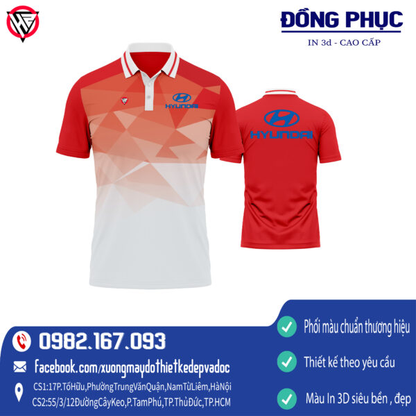 Áo đồng phục HyunDai thiết kế độc đáo tại HacaziSport