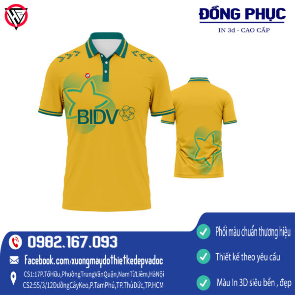 Áo đồng phục Ngân Hàng BIDV thiết kế độc đáo tại HacaziSport