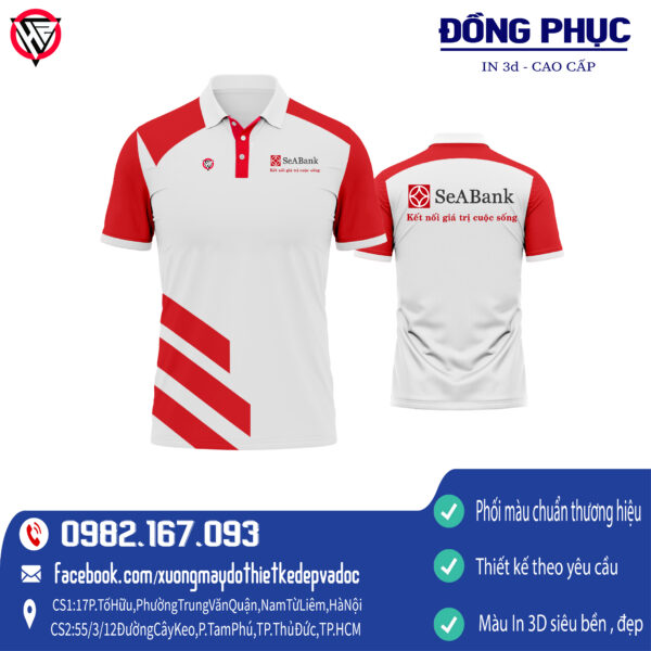 Áo đồng phục Ngân Hàng SeABank thiết kế độc đáo tại HacaziSport