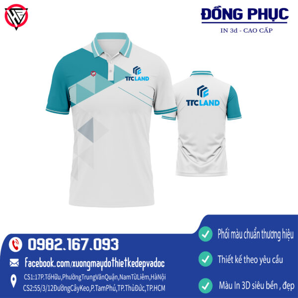 Áo đồng phục Công Ty TTCLand thiết kế độc đáo tại HacaziSport