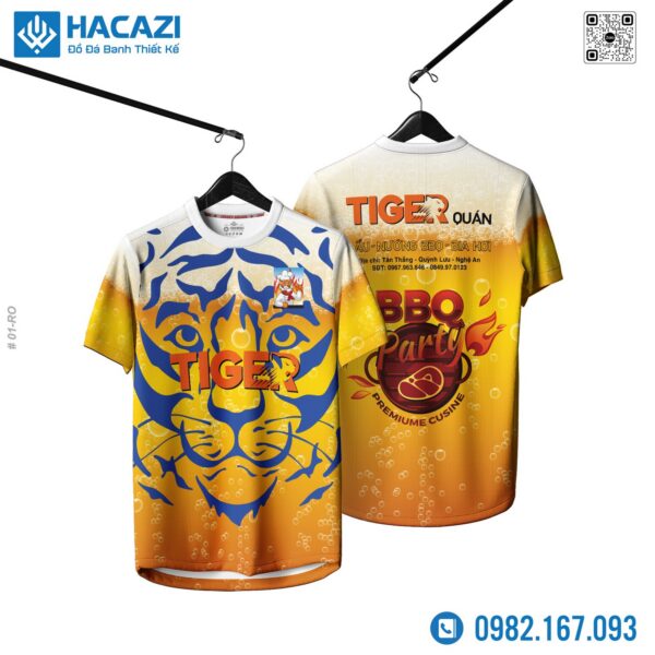 Demo mẫu áo TigerBeer đẹp mắt tại HacaziSport