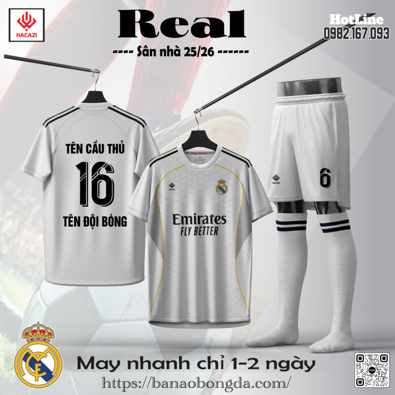 Áo Bóng Đá CLB Real Đang Được Yêu Thích Nhất Hiện Nay
