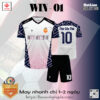 Áo Bóng Đá Win - 01 - Màu Hồng Nhạt + Tím Than thiết kế độc đáo