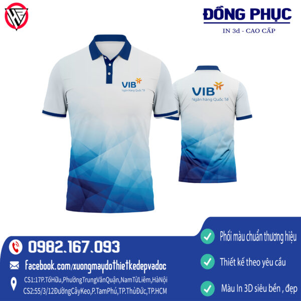 Áo đồng phục Ngân Hàng VIB thiết kế độc đáo tại HacaziSport