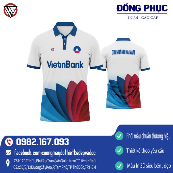 Áo đồng phục VietinBank thiết kế độc đáo tại HacaziSport