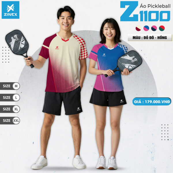 🔥 ZINEX - Z1100 ( Áo Pickle Ball Thiết Kế Độc Đáo)